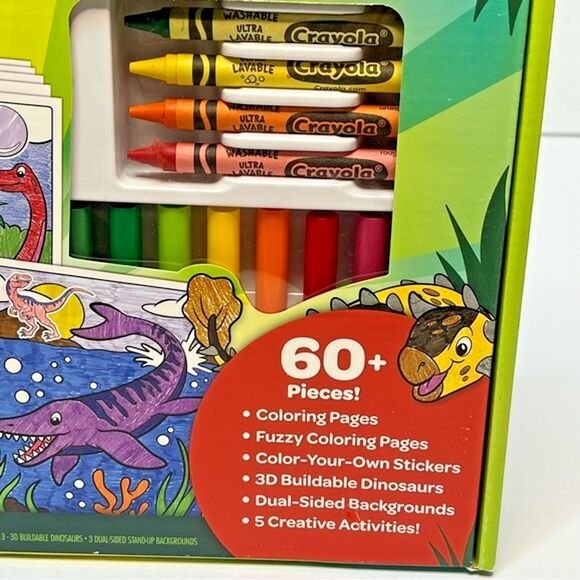 Crayola Dinosaurs 5-in-1 Art Creativity Coloring Kit for Children Ages 4+ NEW! - Picture 3 of 5